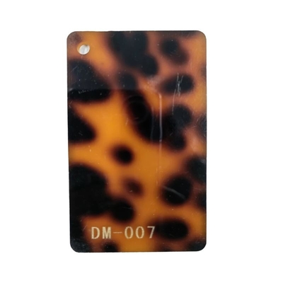 Duidelijke Schildpad Shell Acrylic Sheet Leopard Pattern voor Handtasketting