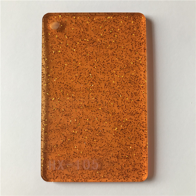 Oranje transparant schittert 8mm acrylplexiglas 3mm van de bladprijs